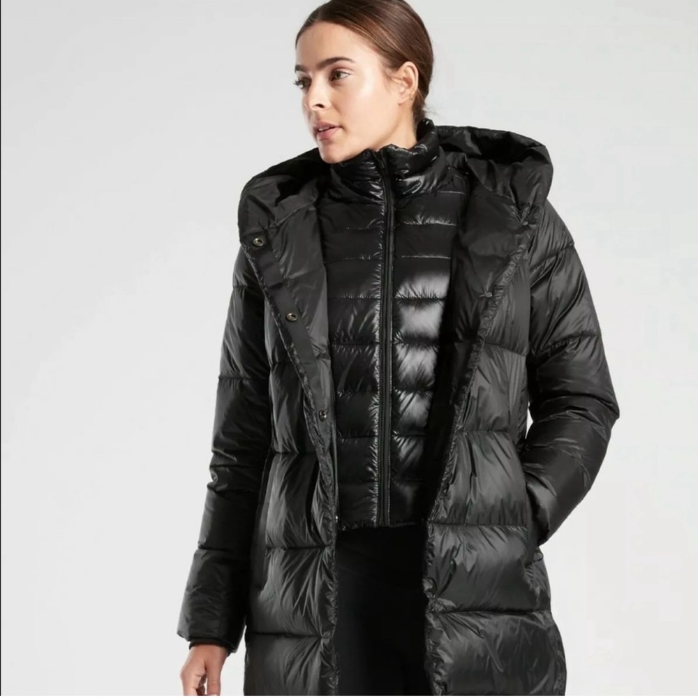Athleta EUC Down Coat Long Coat Puffer Coat Size Small